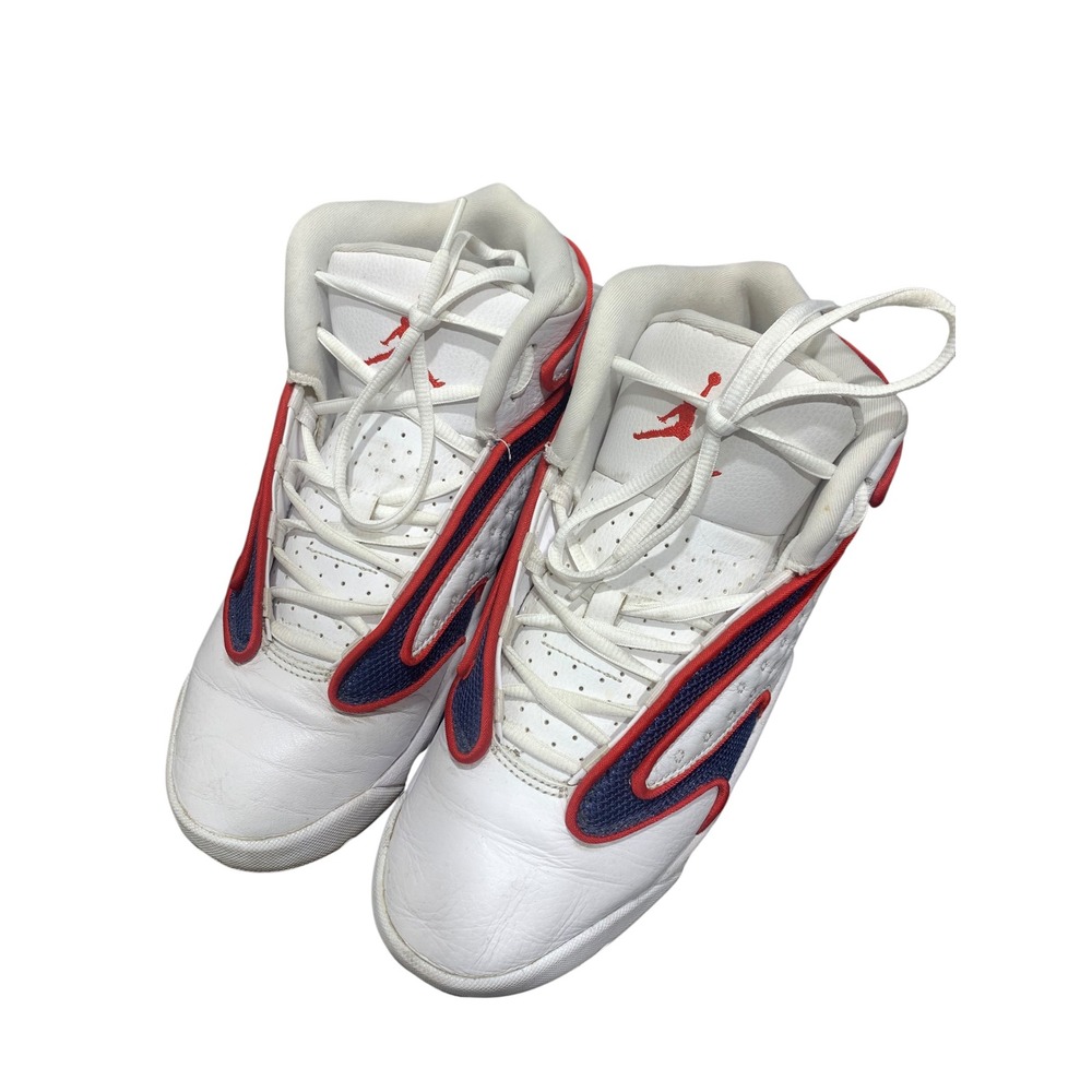 Jordan Womens OG White Navy Red Basketball Sneakers 133000-100 Size 9 retro